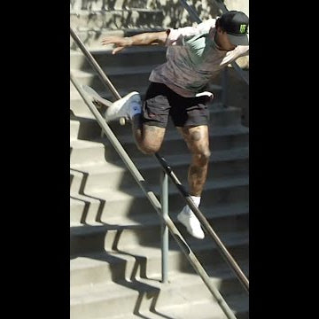 Nyjah battles an 18-stair rail #nikesb #shorts