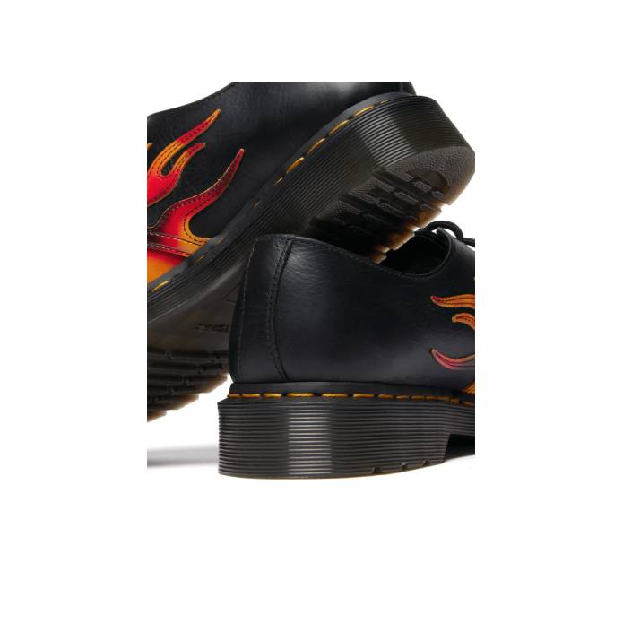 1461 Flame Shoes (Black/Vibrant Red/DMS Yellow)