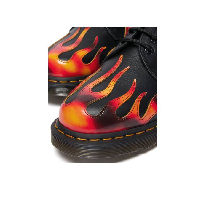 1461 Flame Shoes (Black/Vibrant Red/DMS Yellow)