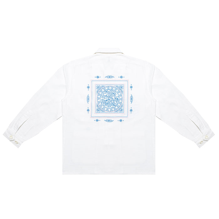 Embroidered Chore Coat (White)