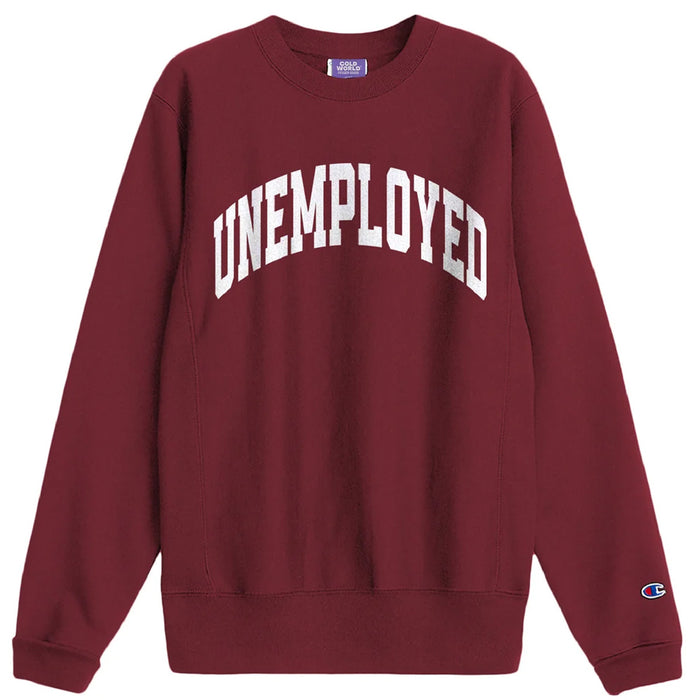 Unemployed Champion Reverse Weave Crewneck (Cardinal Red)