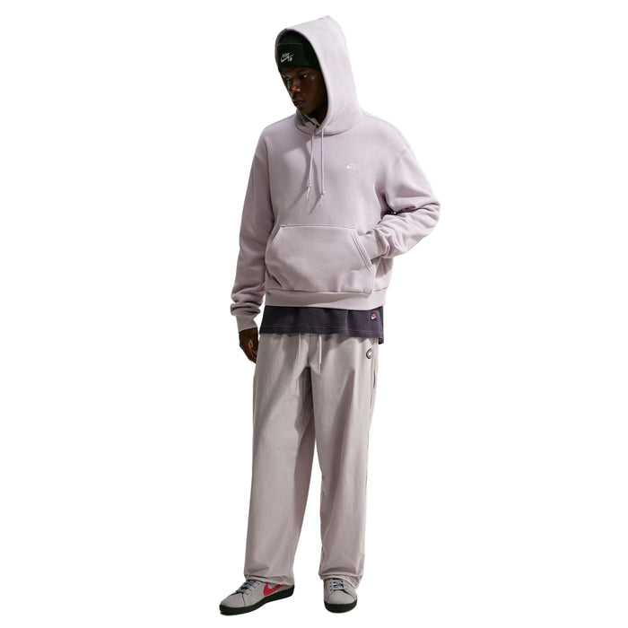 Fleece Pullover Skate Hoodie (Silver Lilac/White)