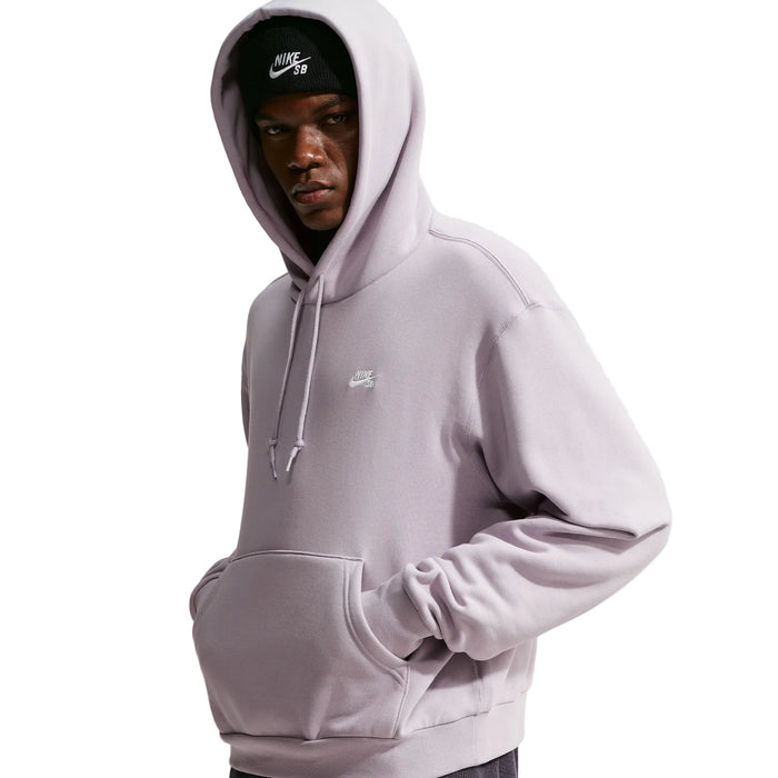 Fleece Pullover Skate Hoodie (Silver Lilac/White)