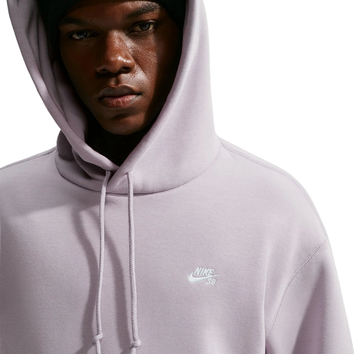 Fleece Pullover Skate Hoodie (Silver Lilac/White)