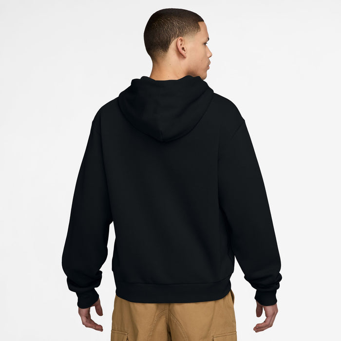 Full-Zip Fleece Skate Hoodie (Black/White)
