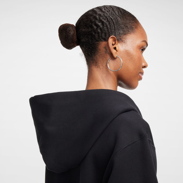 Full-Zip Fleece Skate Hoodie (Black/White)