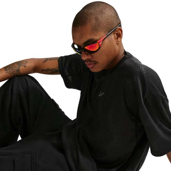 Short-Sleeve Jersey Top (Black)