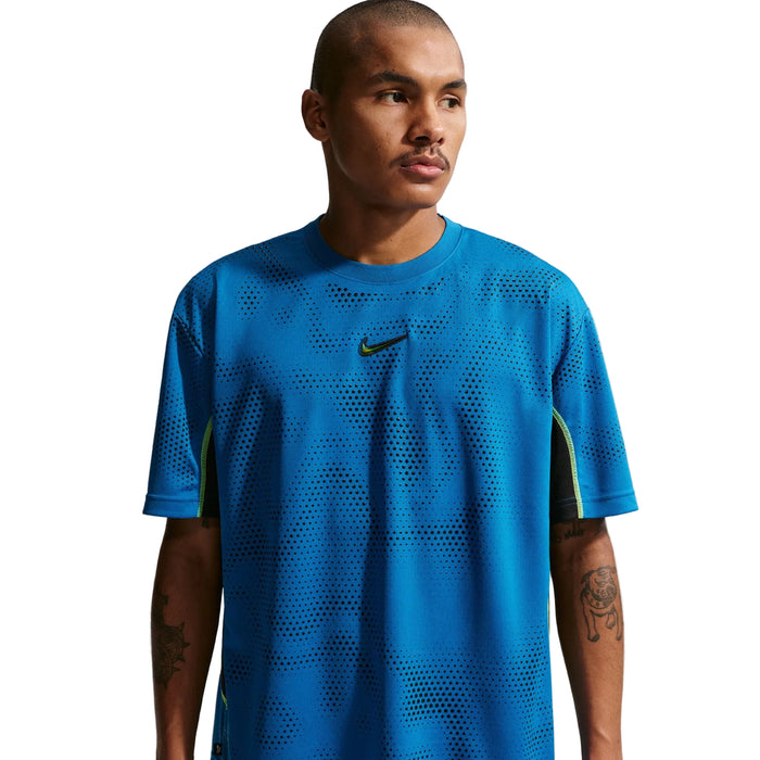 Short-Sleeve Jersey Top (Brilliant Blue/Black)