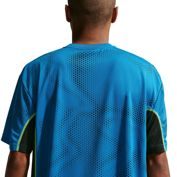 Short-Sleeve Jersey Top (Brilliant Blue/Black)