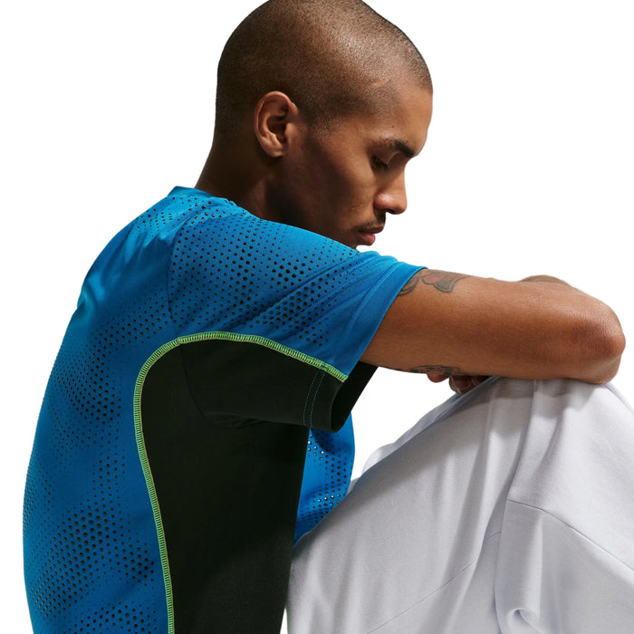 Short-Sleeve Jersey Top (Brilliant Blue/Black)