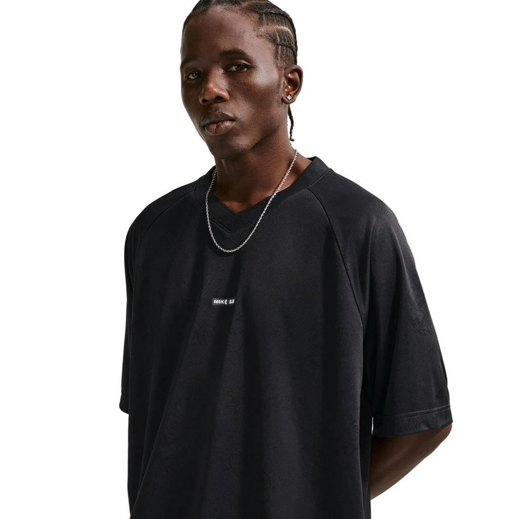 トップス FCRB Nike Jacquard Skate Jersey Top (Black) — Blue Flowers