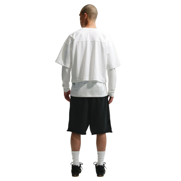 Mesh Football Jersey Skate Top (White)