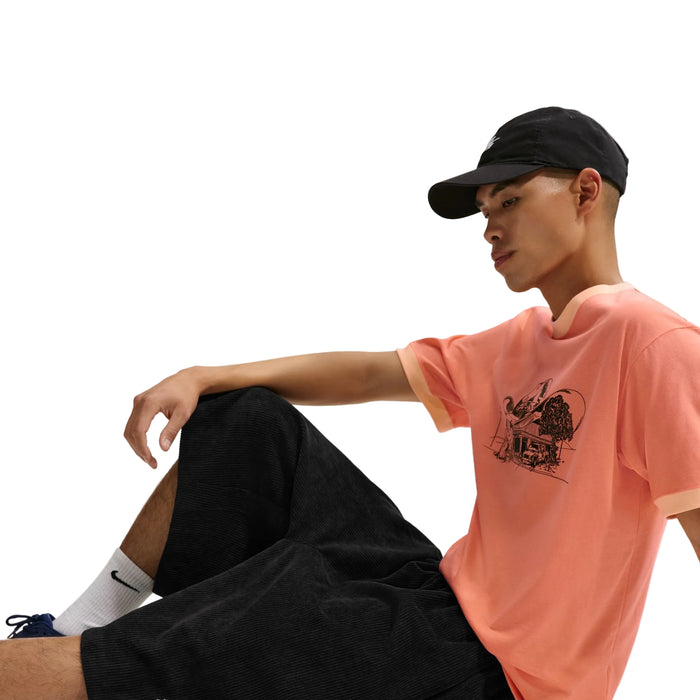 Corduroy Skate Shorts (Black/White)