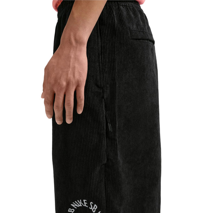 Corduroy Skate Shorts (Black/White)