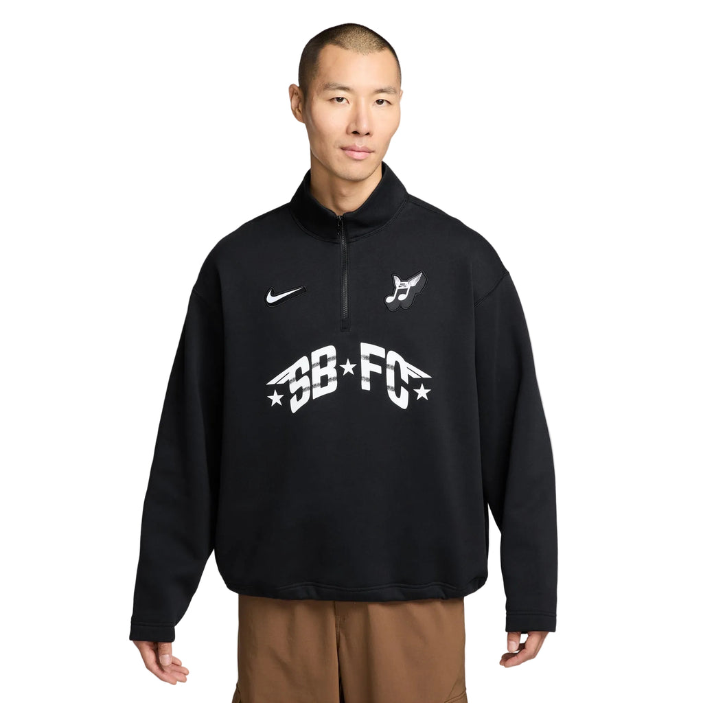 Zip Fleece Crew-Neck Sweatshirt 