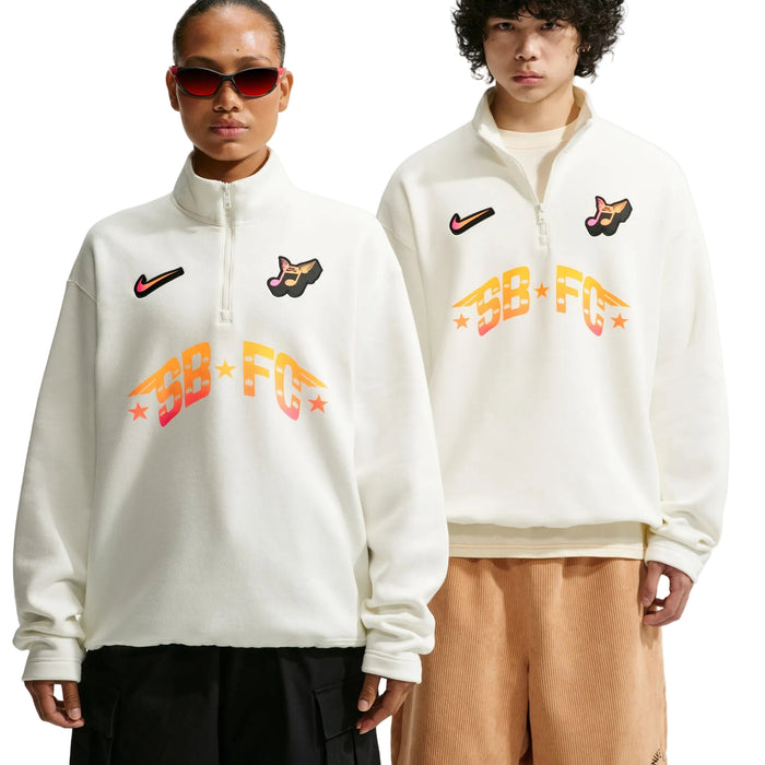 Zip Fleece Crew-Neck Sweatshirt "Club 58" (Sail)