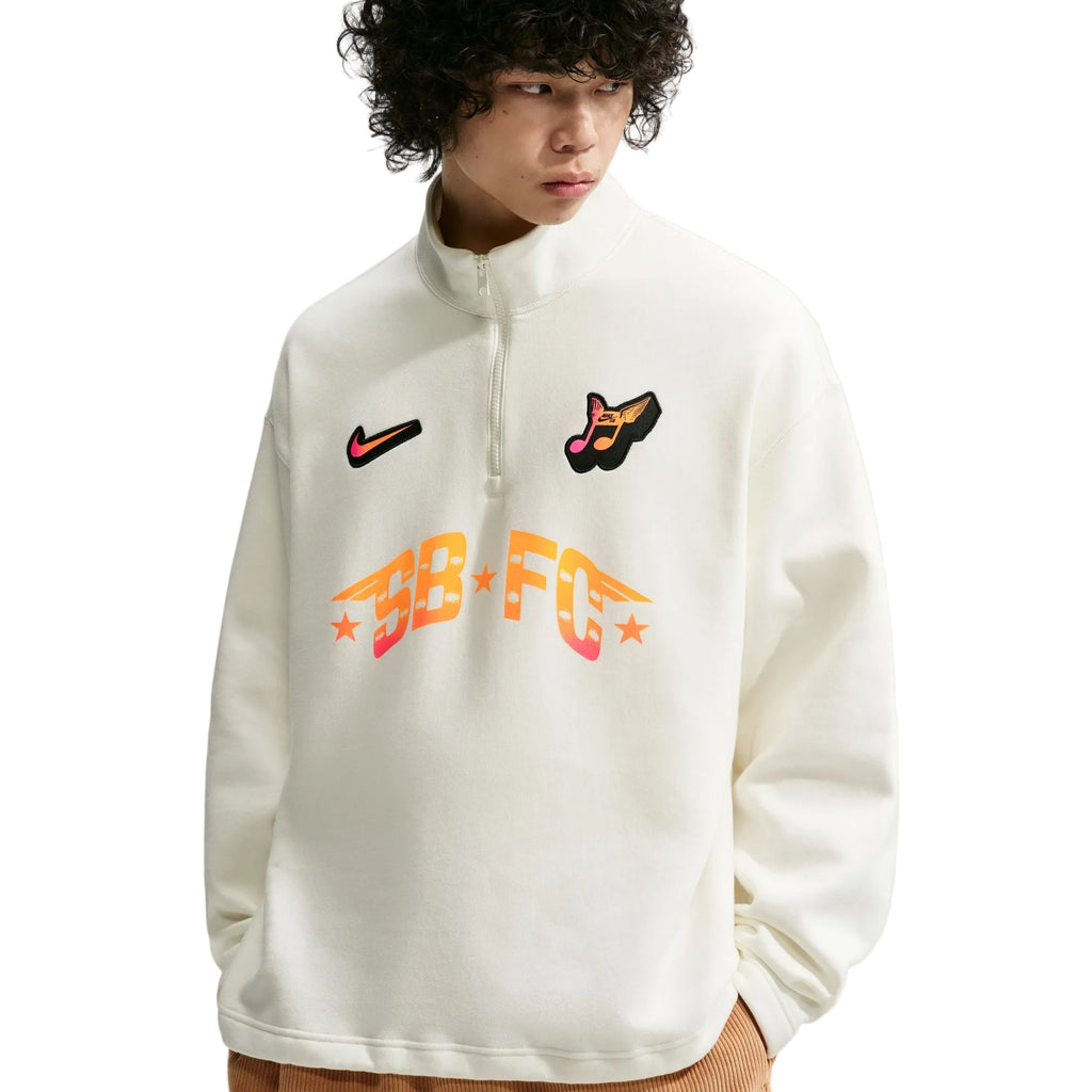 Zip Fleece Crew-Neck Sweatshirt 