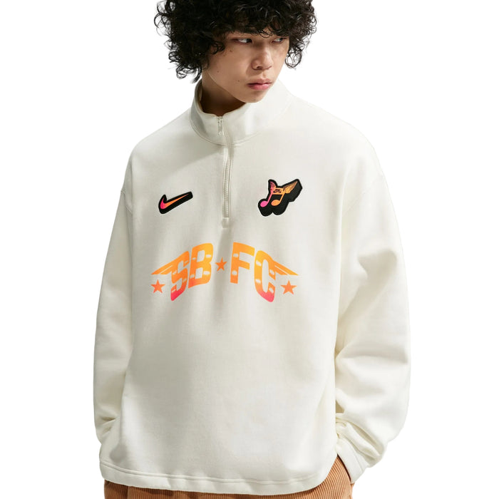 Zip Fleece Crew-Neck Sweatshirt "Club 58" (Sail)