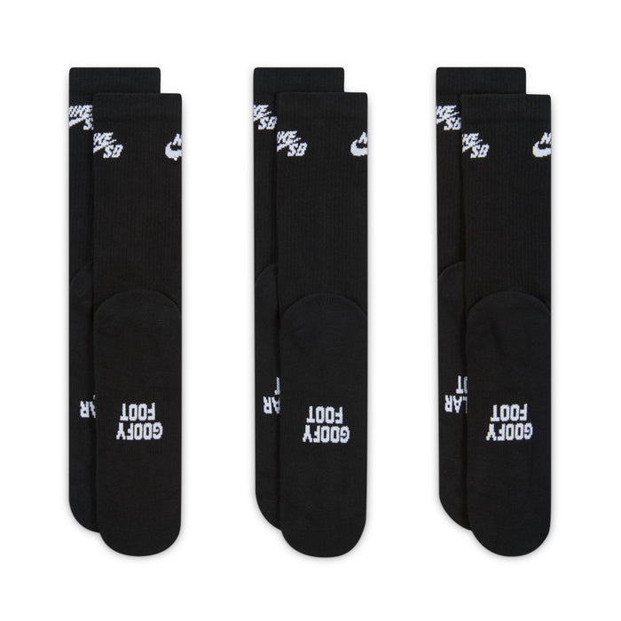 Everyday Elevated Crew Skate Sock (Black)