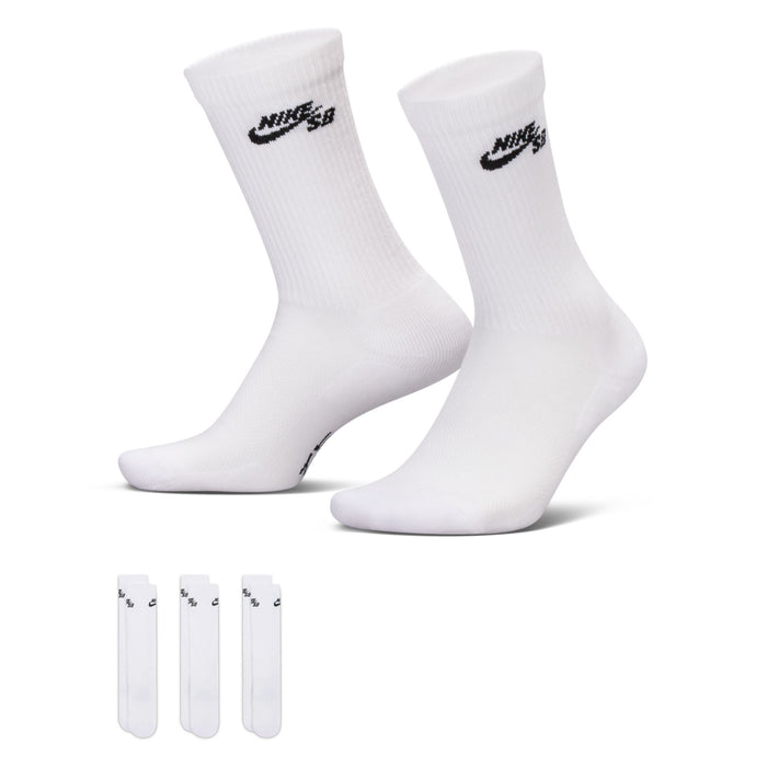 Everyday Elevated Crew Skate Sock (White)