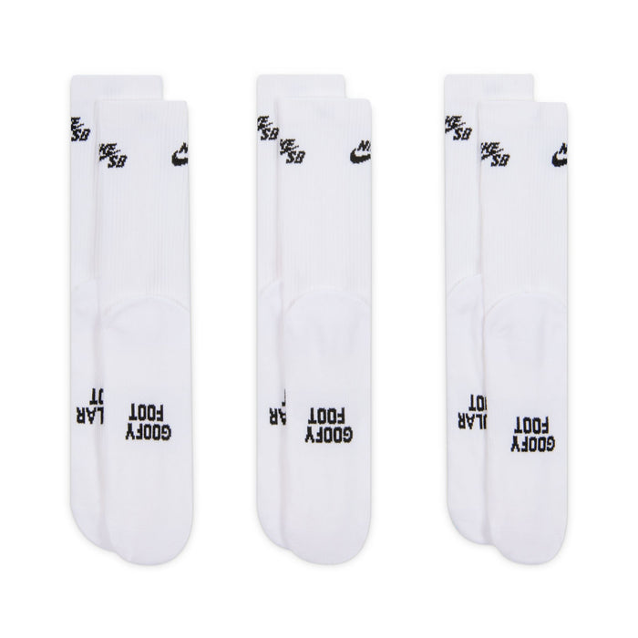 Everyday Elevated Crew Skate Sock (White)