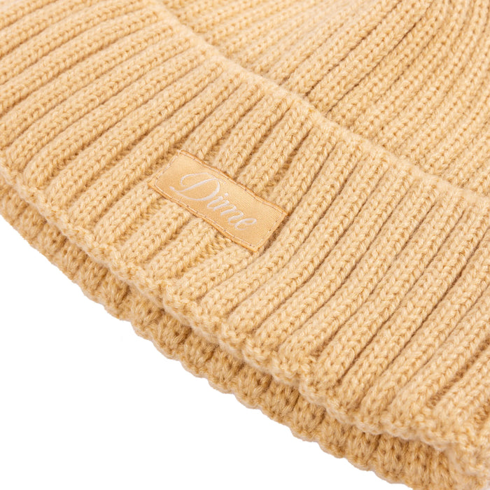 Cursive Fold Beanie (Sand)