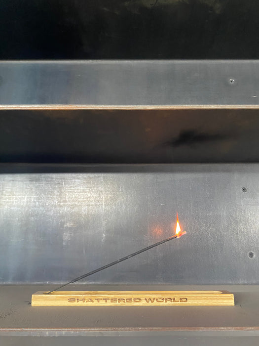 Shattered World Bamboo Incense Boat by Kevin Emerson for Blue Flowers