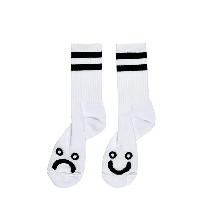 Happy Sad Socks (White)