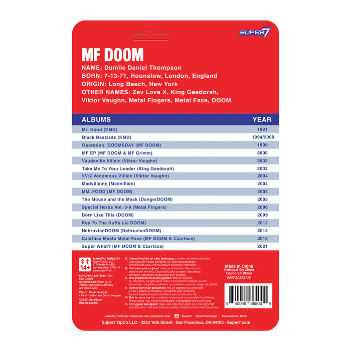 MF DOOM NYC ReAction Figure