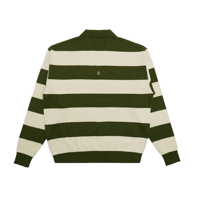 Whittier Knit Polo L/S Sweater (Khaki)