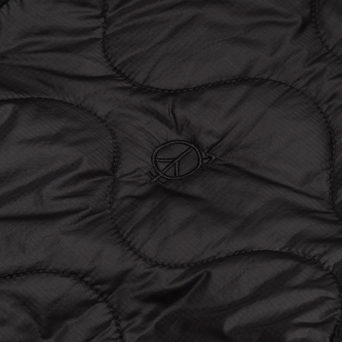 Reversible Jacquard Knit Insulated Jacket (Black/Grey)