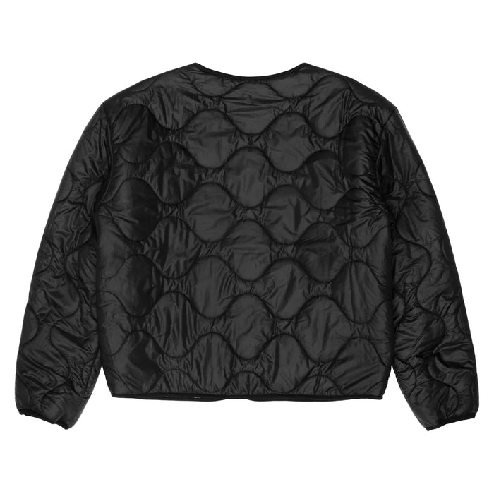 Reversible Jacquard Knit Insulated Jacket (Black/Grey)