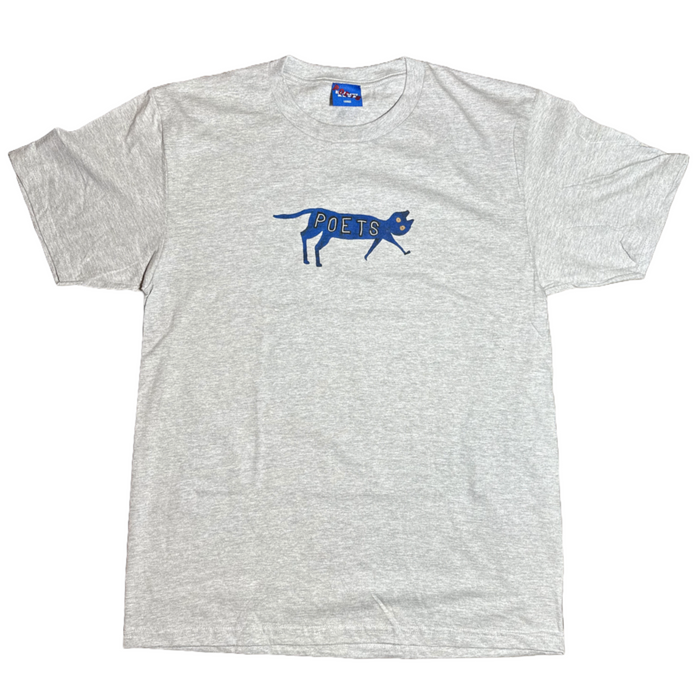 Poets Brand For Blue Flowers Cat Tee (Ash)