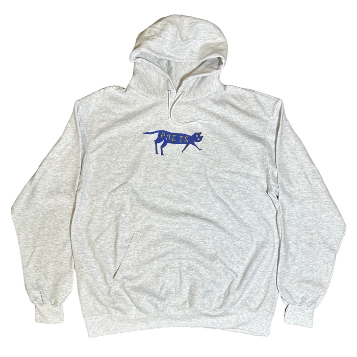 Poets Brand For Blue Flowers Cat Hoodie (Silver Grey)