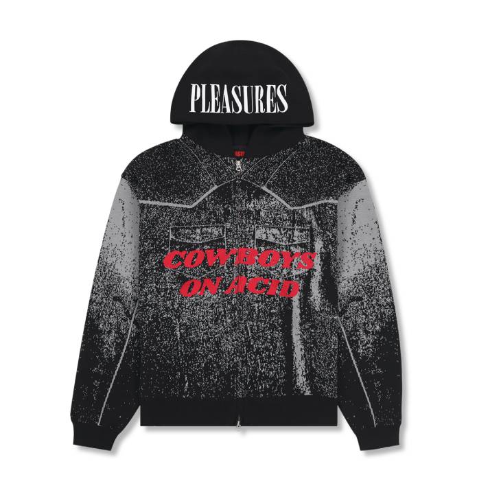 Acid Cowboy Knitted Hoodie (Black)