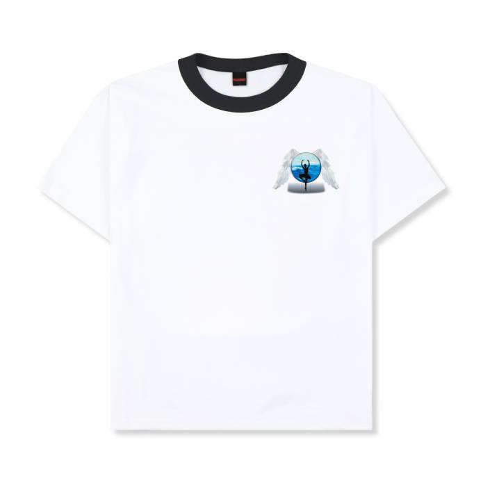 Angel Place Ringer T-Shirt (White)