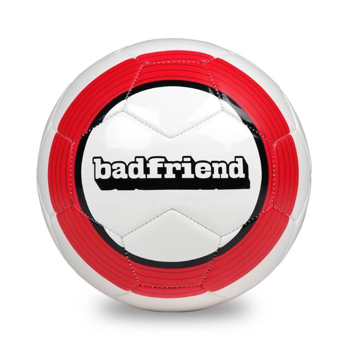 Badfriend Soccer Ball (White/Red)