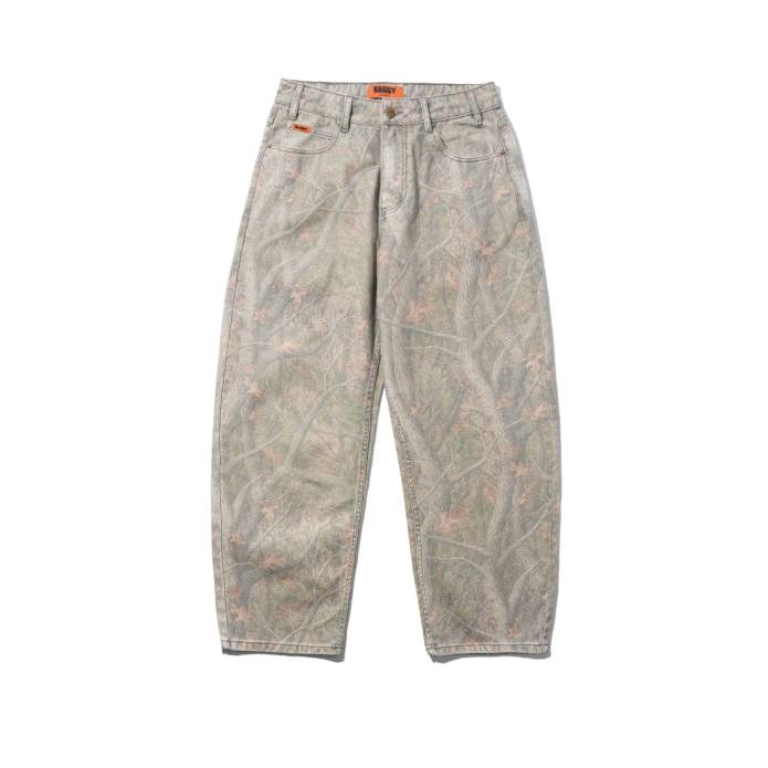 Baggy Denim Jeans (Forest Camo)