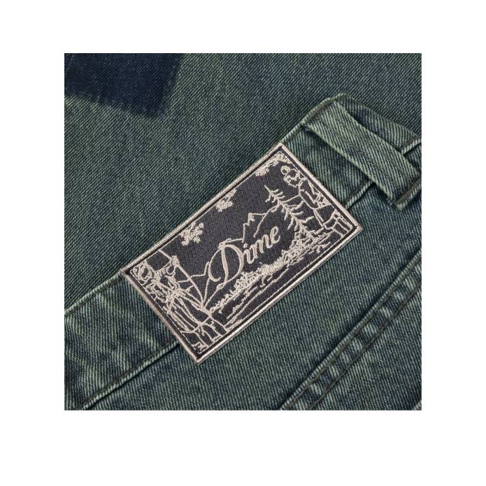 Baggy Denim Pants (Distressed Green)