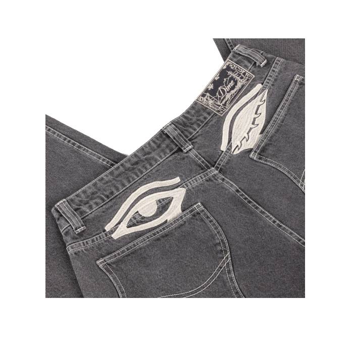 Baggy Wink Denim Pants (Faded Black)