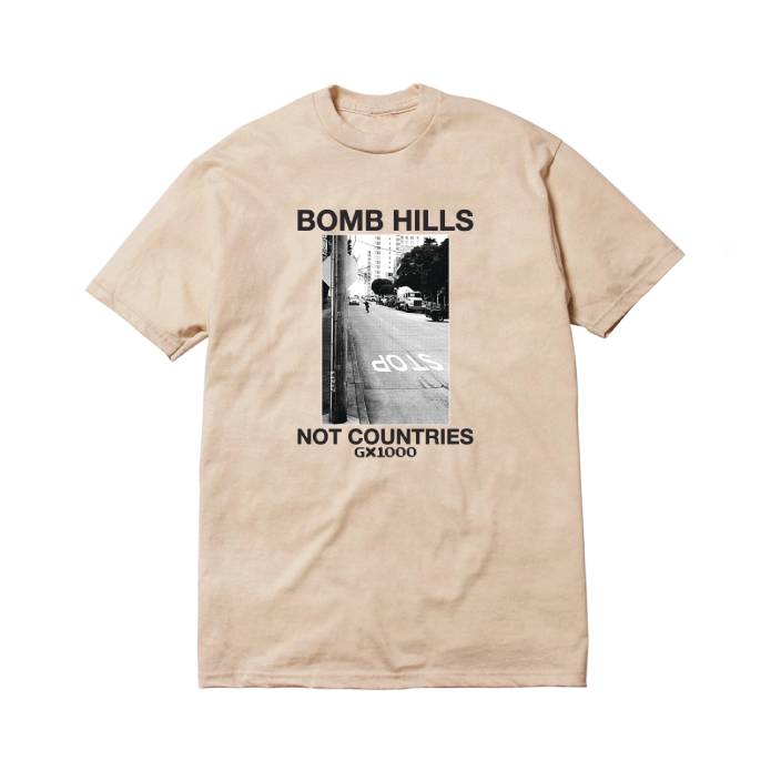 Bomb Hills Not Countries Tee (Sand w/Black Font)
