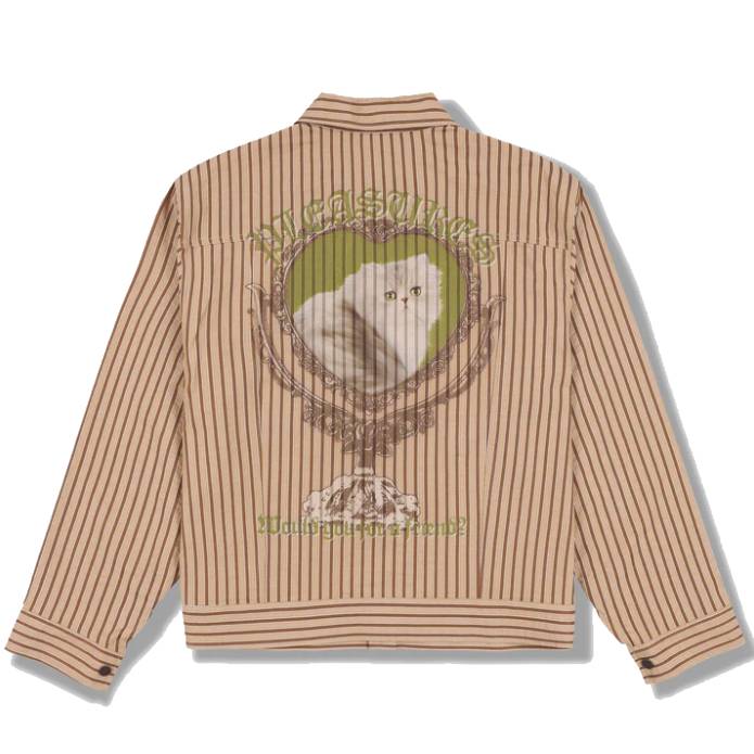 Cat Mirror Trucker Jacket (Beige)