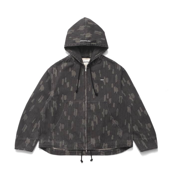 Cotton Twill Zip Hoodie (Real Bark Camo)
