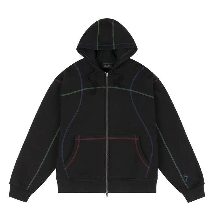 Court Zip Hoodie (Black Multi)