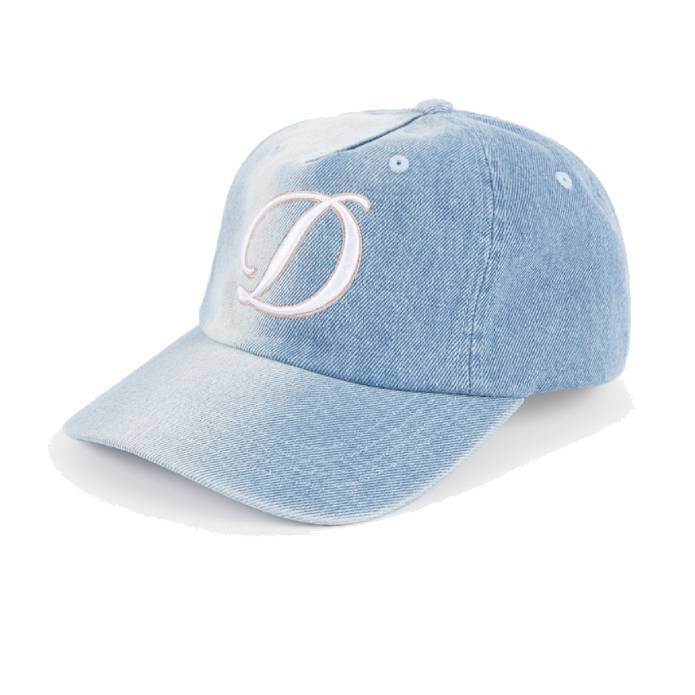 Cursive Denim Worker Cap (Blue Washed)