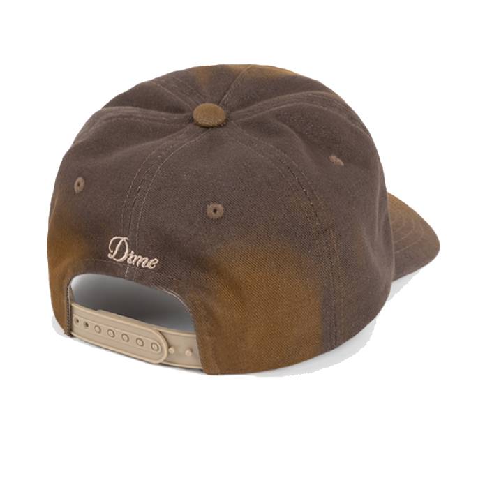 Cursive Denim Worker Cap (Brown Washed)