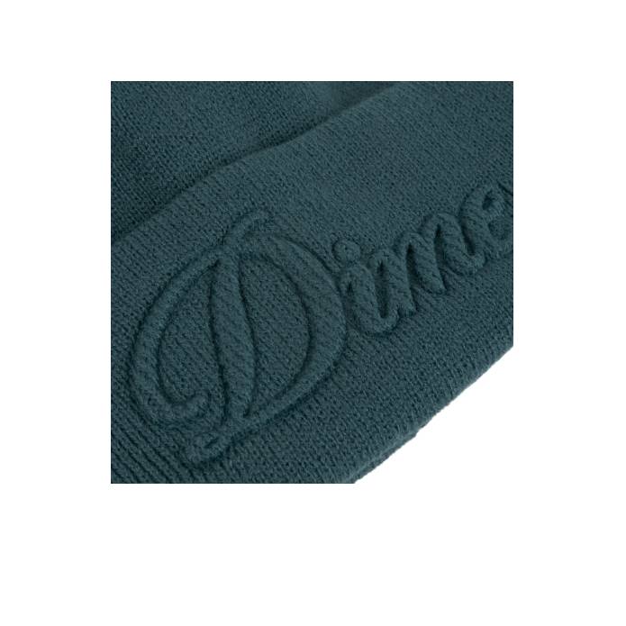 Cursive Fold Beanie (Teal)