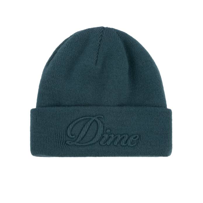 Cursive Fold Beanie (Teal)