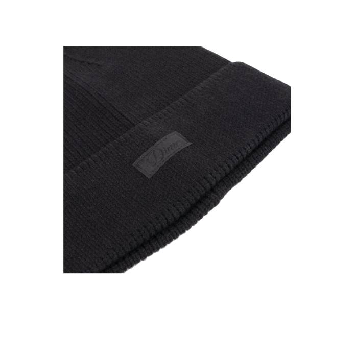 Cursive Rib Beanie (Black)