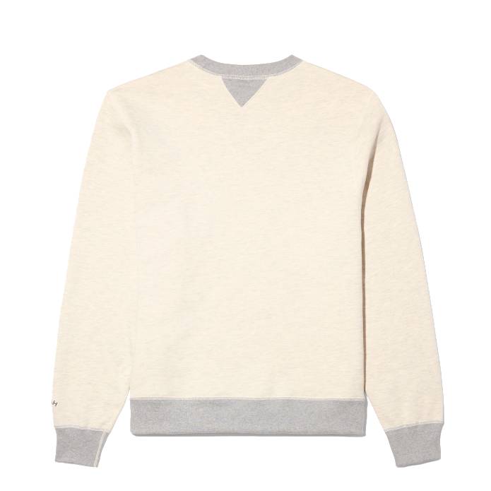 Double V-Notch Crewneck (Oatmeal/Heather Grey)